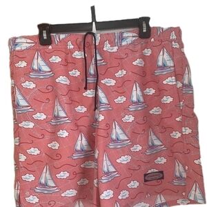 Vineyard Vines Pink Sailboat Swim Trunks